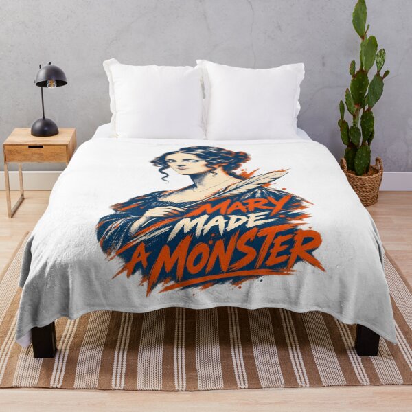 Item preview, Mary Shelley Made a Monster in Bold Orange designed and sold by Fenay Designs.