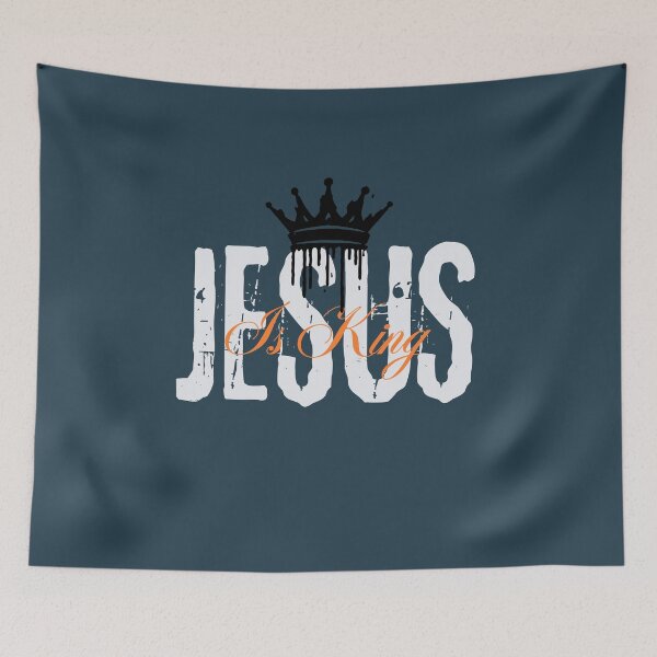 Item preview, Jesus Is King -Christian Inspirtional Quotes  - Birthday Gift Ideas - Azure designed and sold by Doiemacreations.