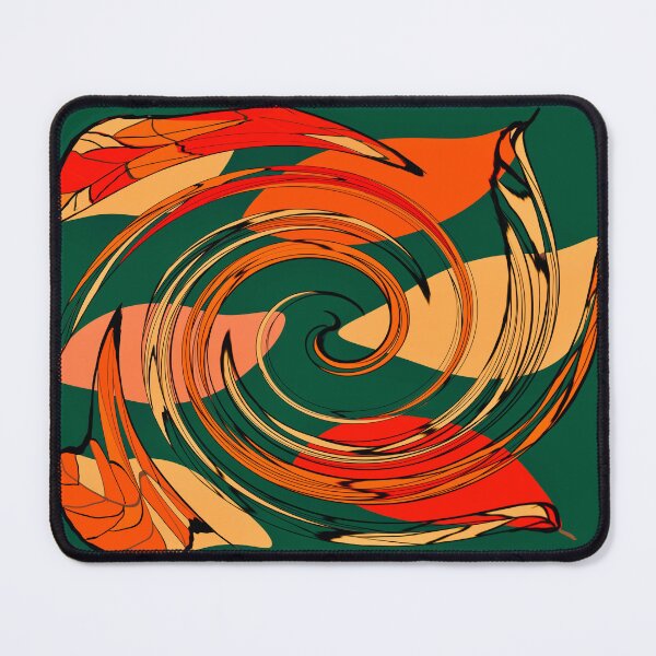 Item preview, Abstract Orange and Green Swirl designed and sold by Elaine M Hayward .
