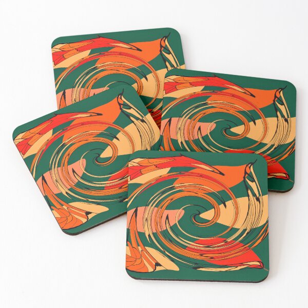 Item preview, Abstract Orange and Green Swirl designed and sold by Elaine M Hayward .