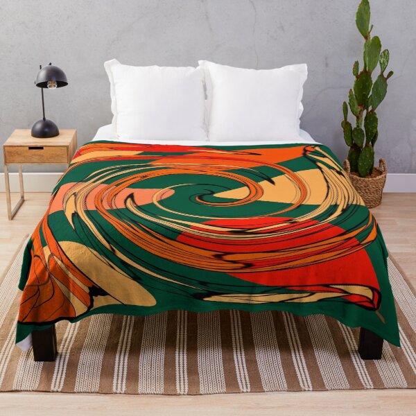 Item preview, Abstract Orange and Green Swirl designed and sold by Elaine M Hayward .