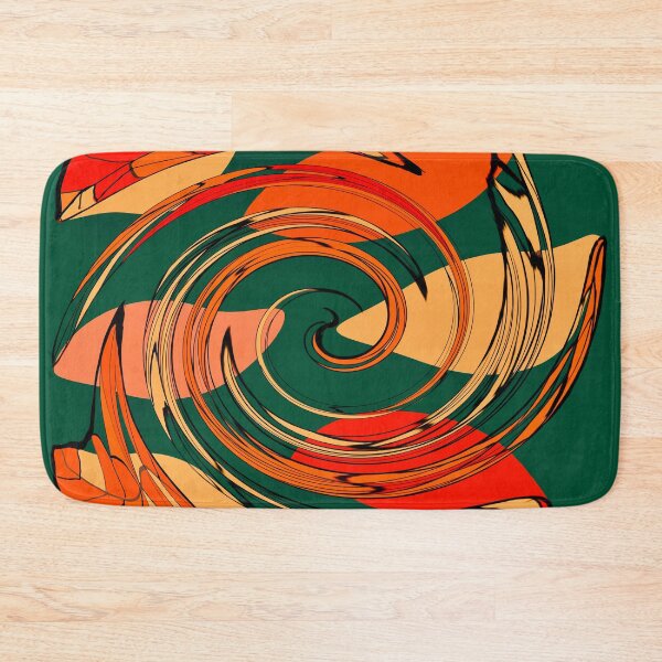 Item preview, Abstract Orange and Green Swirl designed and sold by Elaine M Hayward .