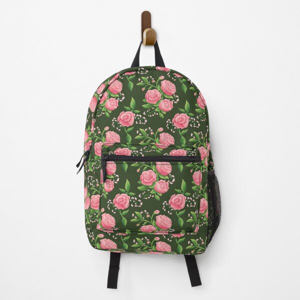 Item preview, Pink Roses on Dark Green designed and sold by Mel-Mas-Stoband.