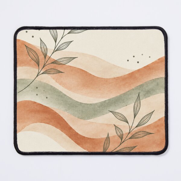 Item preview, Terracotta Ribbon Flow | Sage Leaf Sketch Botanical Print designed and sold by Zaramodo.