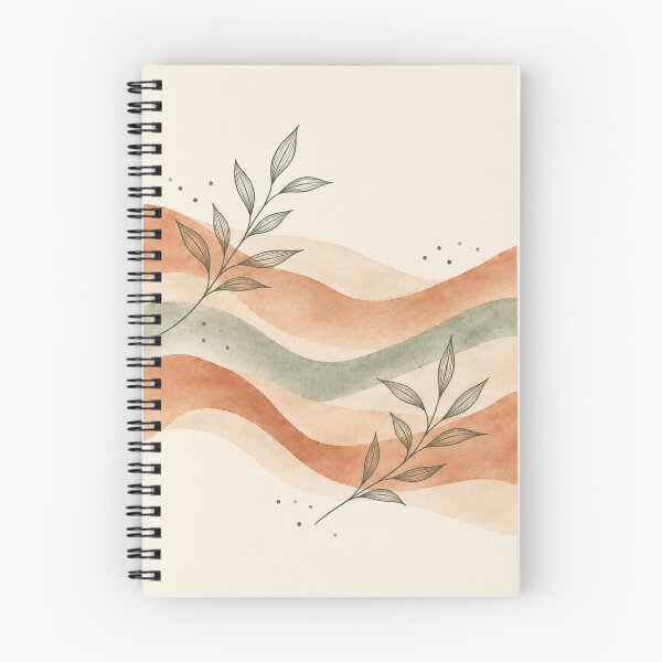 Item preview, Terracotta Ribbon Flow | Sage Leaf Sketch Botanical Print designed and sold by Zaramodo.