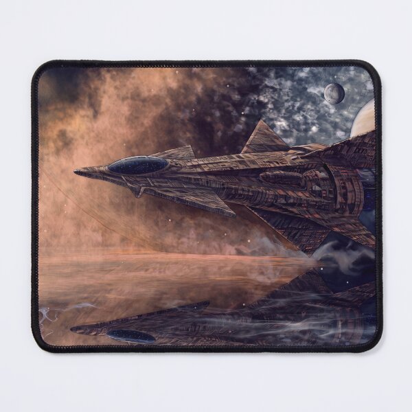 Item preview, Icarus Spaceship Near Saturn designed and sold by CentauriArt.