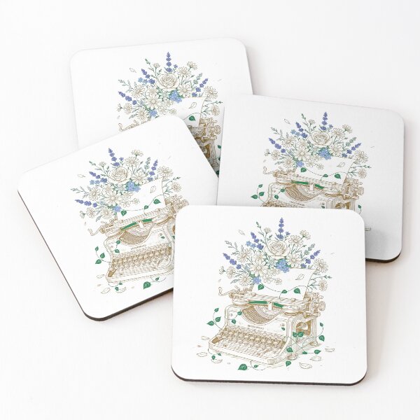 Item preview, Vintage Typewriter with Wildflowers Writer Aesthetic designed and sold by ArtifactVerse.