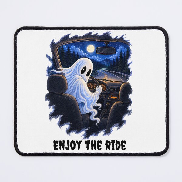 Item preview, Enjoy the Ride – Funny Ghost Driver Halloween Car designed and sold by Buli89.