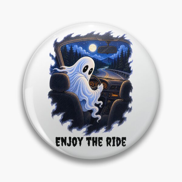 Item preview, Enjoy the Ride – Funny Ghost Driver Halloween Car designed and sold by Buli89.