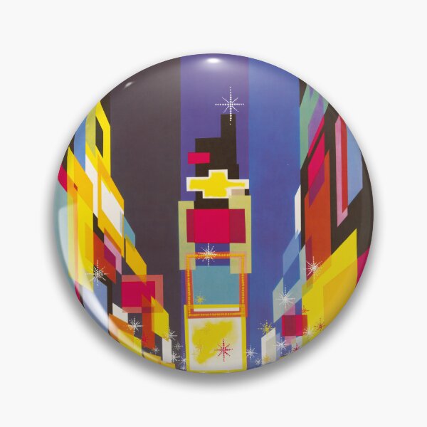 Item preview, Vintage Fly TWA New York Times Square neon lights travel poster print designed and sold by Jéanpaul  Ferro.