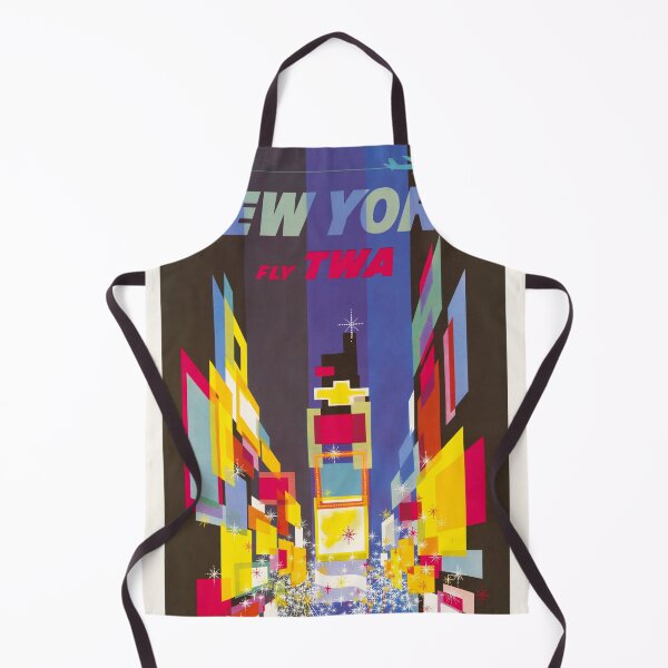 Item preview, Vintage Fly TWA New York Times Square neon lights travel poster print designed and sold by Jéanpaul  Ferro.