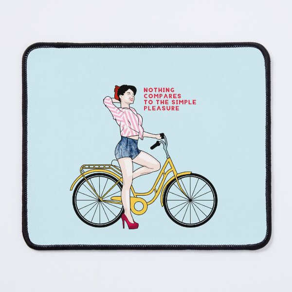 Item preview, Vintage Bicycle Girl Art | Retro Cycling Art | Ride & Enjoy designed and sold by Half Mess.