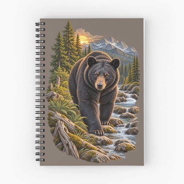 Item preview, Black Bear Mountain Stream Vintage Wilderness designed and sold by BROHLine Studio.