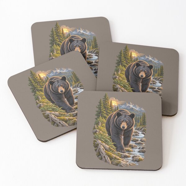 Item preview, Black Bear Mountain Stream Vintage Wilderness designed and sold by BROHLine Studio.