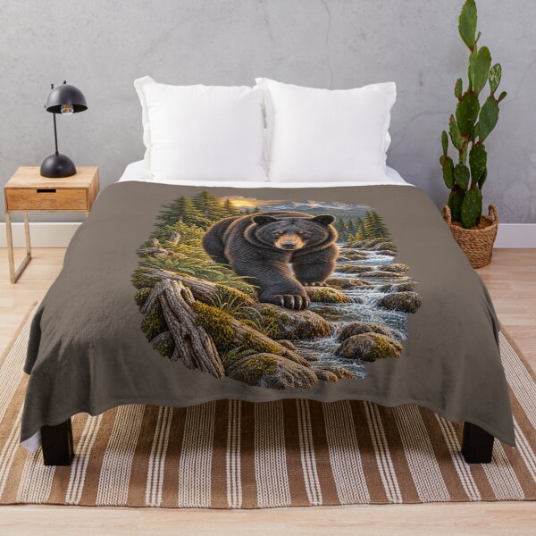 Item preview, Black Bear Mountain Stream Vintage Wilderness designed and sold by BROHLine Studio.