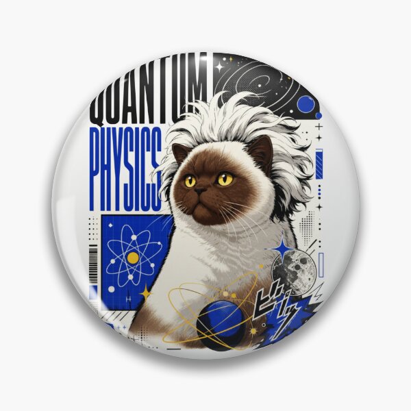 Item preview, Quantum Physics Siamese Cat Graphic Poster T-Shirt | Funny Science Professor Colorpoint Cat Einstein STEM Gift Blue Art designed and sold by illeN-Art-World.