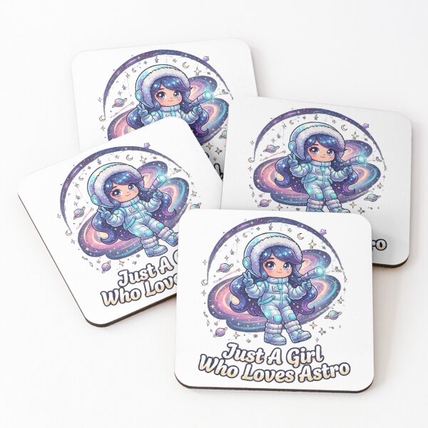 Item preview, Just A Girl Who Loves Astro – Cute Winter Space Girl Design designed and sold by CreativeNest Prints.