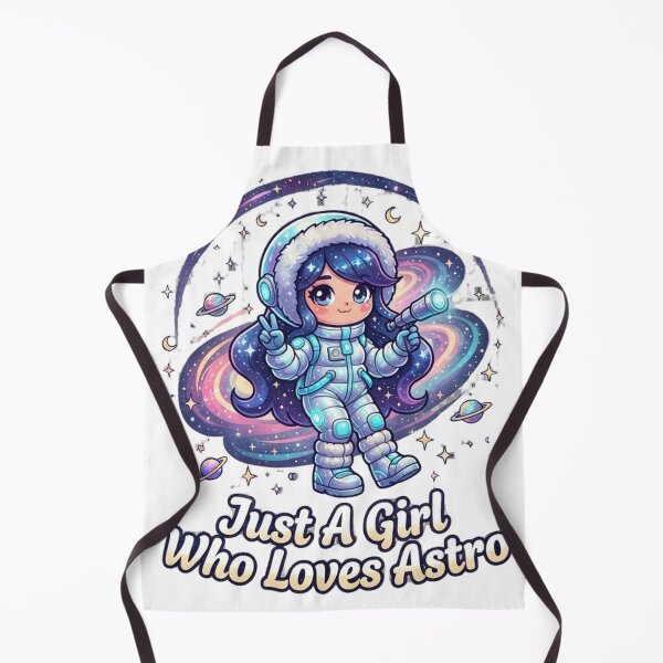 Item preview, Just A Girl Who Loves Astro – Cute Winter Space Girl Design designed and sold by CreativeNest Prints.