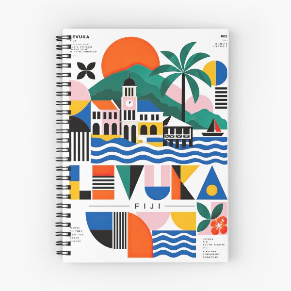 Item preview, Colorful geometric travel poster featuring a seaside village, designed and sold by ckybe.