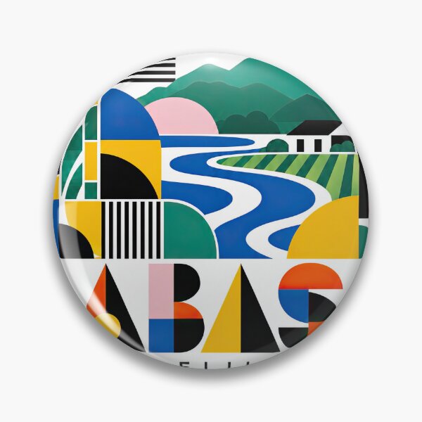 Artikelvorschau, Colorful geometric poster featuring a tropical landscape, palm entworfen und verkauft von ckybe.