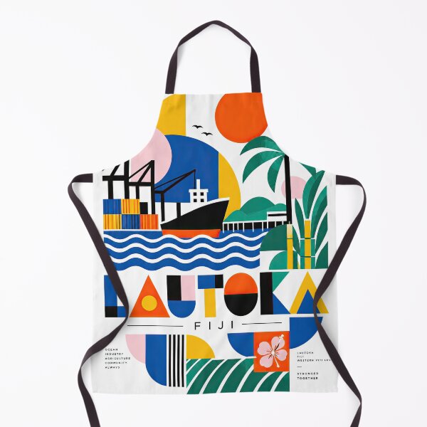 Item preview, Colorful geometric travel poster depicting Fiji with a designed and sold by ckybe.