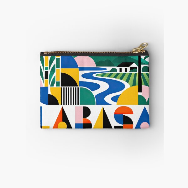 Item preview, Colorful geometric poster featuring a tropical landscape, palm designed and sold by ckybe.