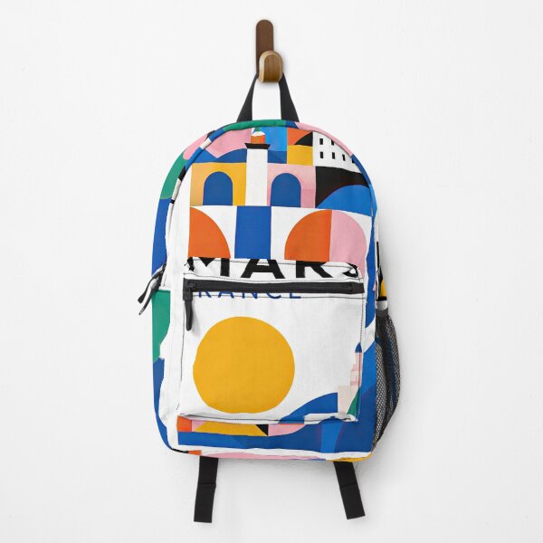 Item preview, Colorful geometric travel poster illustrating Marseille, France, designed and sold by ckybe.