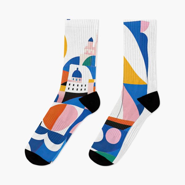 Item preview, Colorful geometric travel poster illustrating Marseille, France, designed and sold by ckybe.