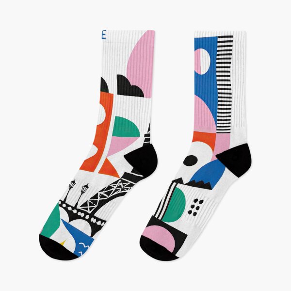 Item preview, Colorful geometric poster featuring the Eiffel Tower, Paris designed and sold by ckybe.
