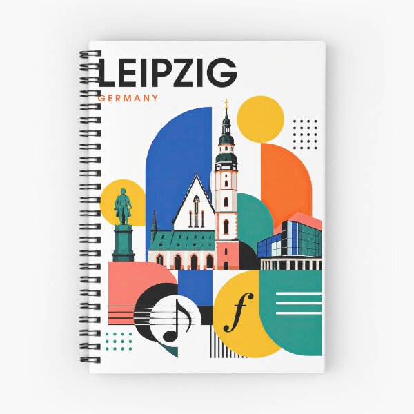 Item preview, Colorful geometric poster illustrating Leipzig, Germany, with th designed and sold by ckybe.