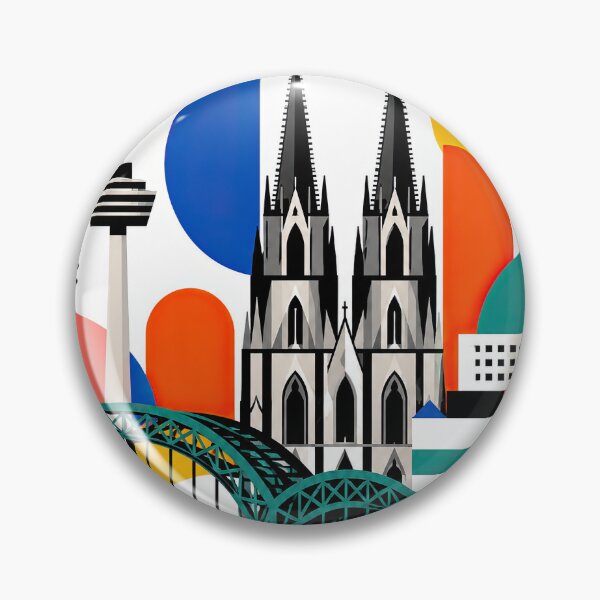 Item preview, Colorful geometric travel poster of Cologne, Germany featuring designed and sold by ckybe.