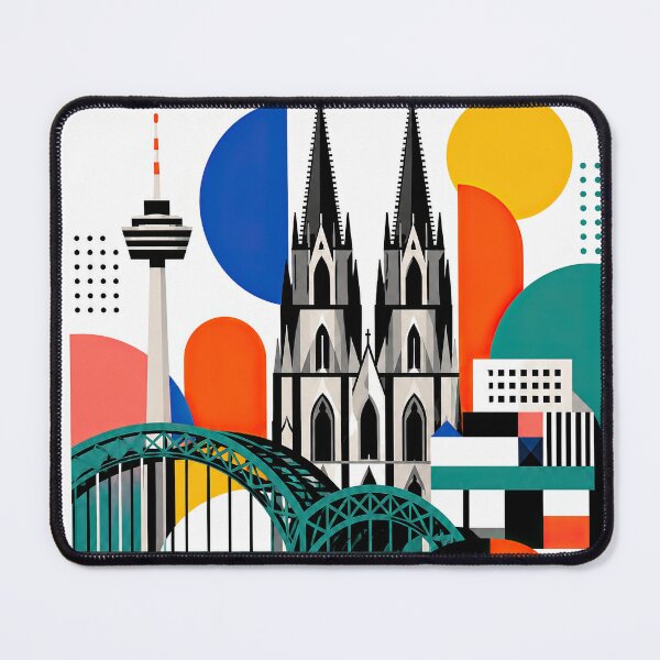 Item preview, Colorful geometric travel poster of Cologne, Germany featuring designed and sold by ckybe.