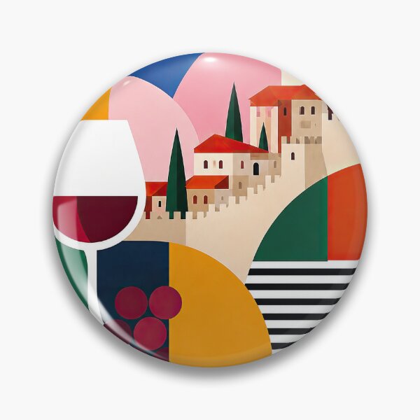 Item preview, Geometric travel poster featuring a Georgian hilltop castle, designed and sold by ckybe.