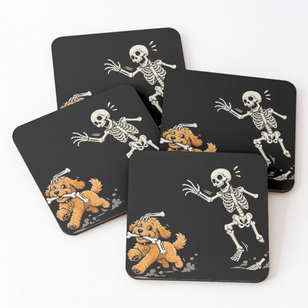 Item preview, Funny Dog Stealing Skeleton Bone Poodle Goldendoodle Halloween designed and sold by haitrieuic96.