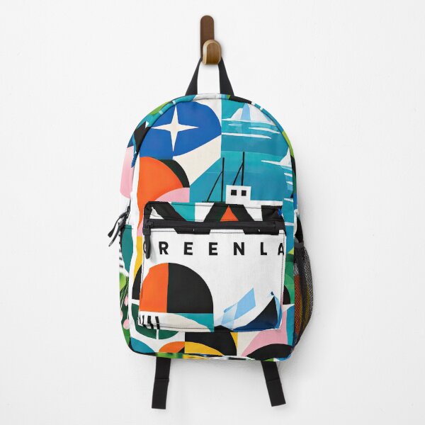 Item preview, Geometric illustrated Greenland travel poster featuring mountain designed and sold by ckybe.