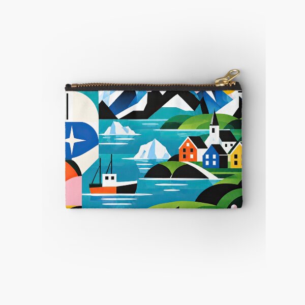 Item preview, Geometric illustrated Greenland travel poster featuring mountain designed and sold by ckybe.