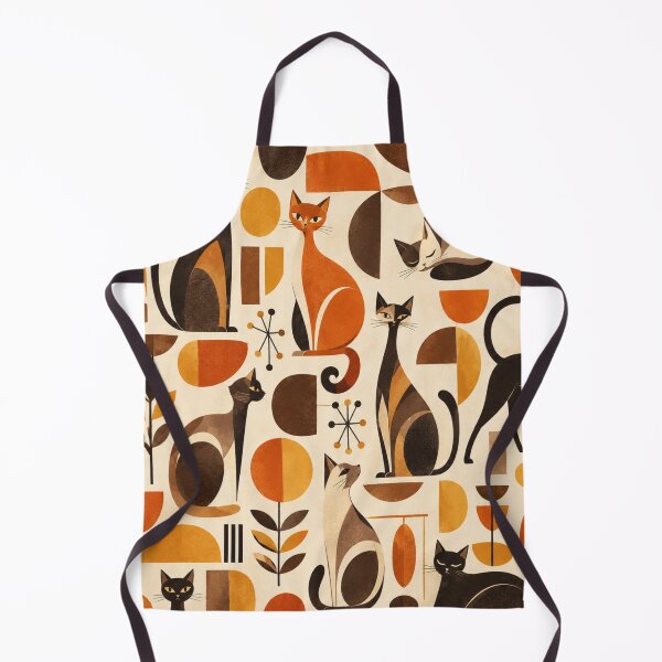 Item preview, Abstract Scandinavian Cat Silhouettes Floral Cat Design designed and sold by Aramdesing.