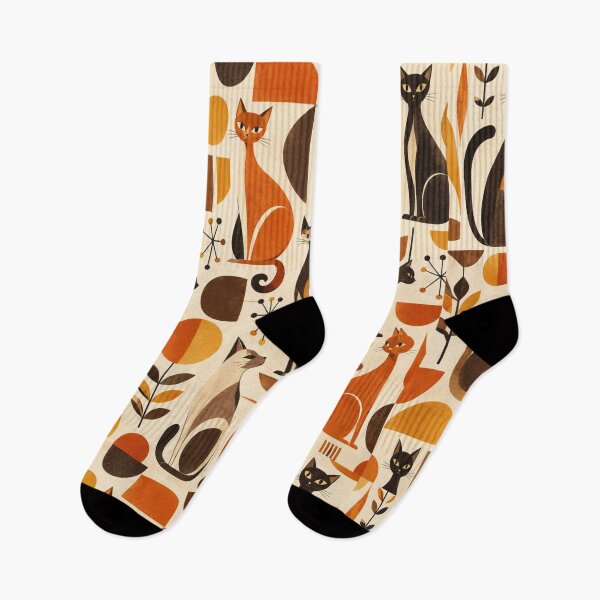 Item preview, Abstract Scandinavian Cat Silhouettes Floral Cat Design designed and sold by Aramdesing.