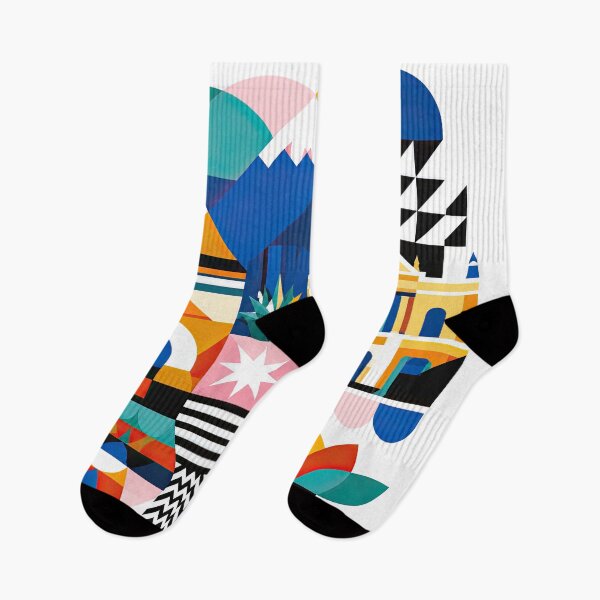 Item preview, Colorful geometric travel poster celebrating Quetzaltenango, Gua designed and sold by ckybe.