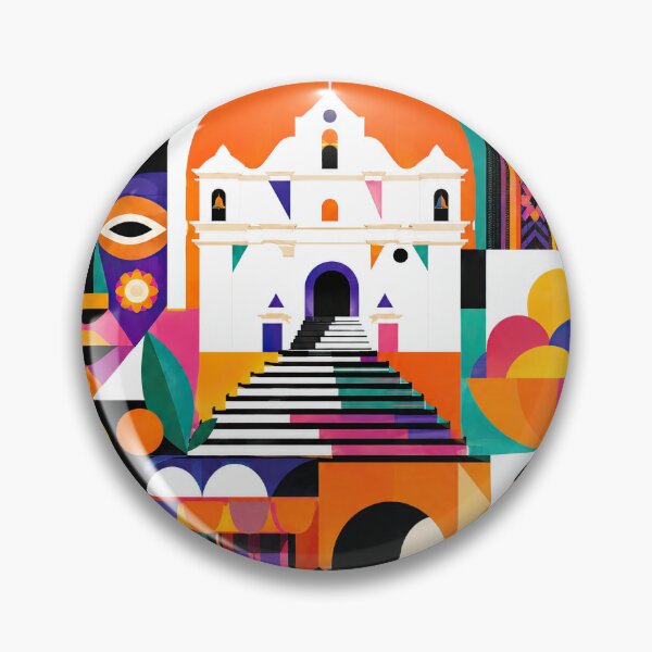 Item preview, Colorful geometric collage featuring Guatemalan cultural pattern designed and sold by ckybe.