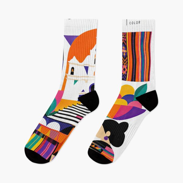 Item preview, Colorful geometric collage featuring Guatemalan cultural pattern designed and sold by ckybe.