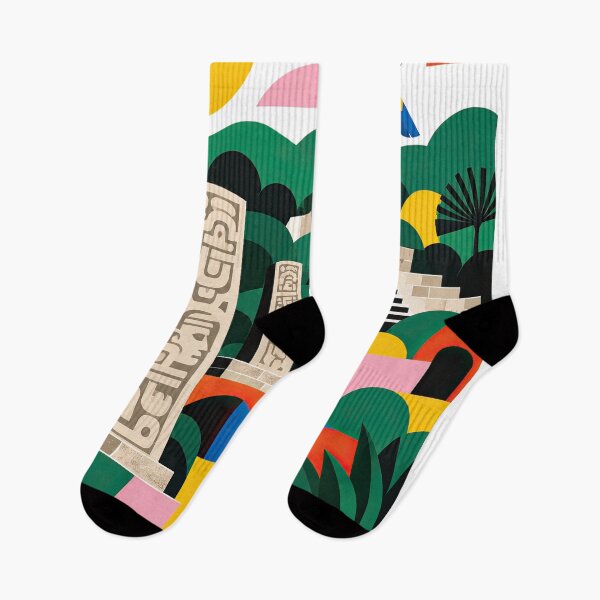 Item preview, Colorful illustrated travel poster featuring Copn ruins, tropic designed and sold by ckybe.