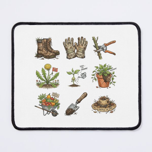 Item preview, Funny Gardening Sticker Pack Dramatic Plant Dirt Magnet Art designed and sold by mood-draftsman.