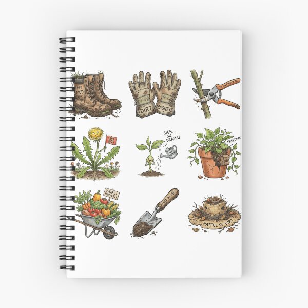 Item preview, Funny Gardening Sticker Pack Dramatic Plant Dirt Magnet Art designed and sold by mood-draftsman.