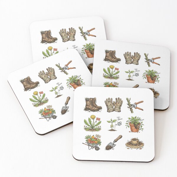 Item preview, Funny Gardening Sticker Pack Dramatic Plant Dirt Magnet Art designed and sold by mood-draftsman.