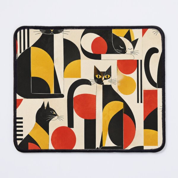 Item preview, Abstract Scandinavian Cat Silhouettes Floral Cat Design designed and sold by Aramdesing.