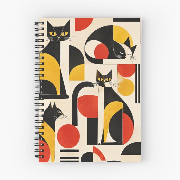 Item preview, Abstract Scandinavian Cat Silhouettes Floral Cat Design designed and sold by Aramdesing.