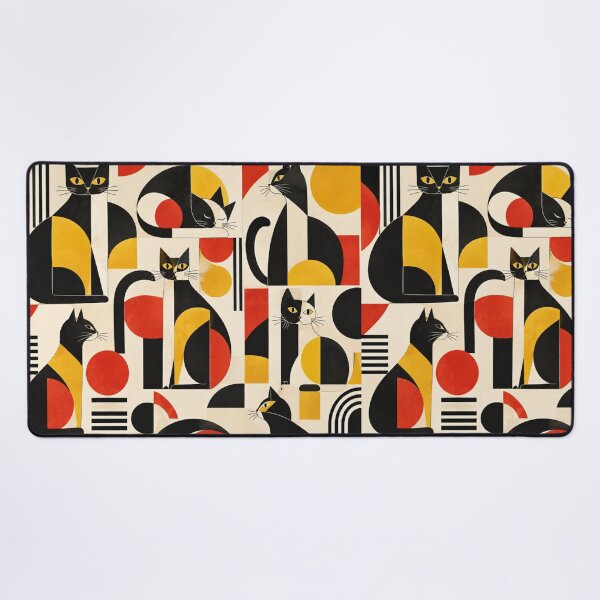 Item preview, Abstract Scandinavian Cat Silhouettes Floral Cat Design designed and sold by Aramdesing.