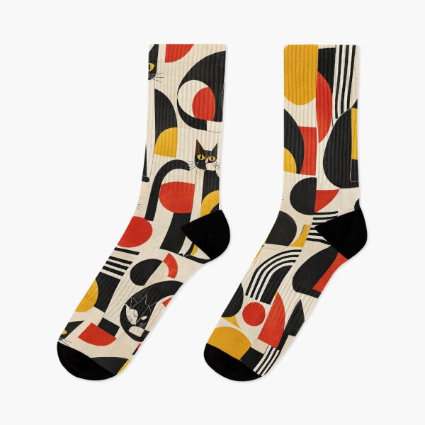 Item preview, Abstract Scandinavian Cat Silhouettes Floral Cat Design designed and sold by Aramdesing.
