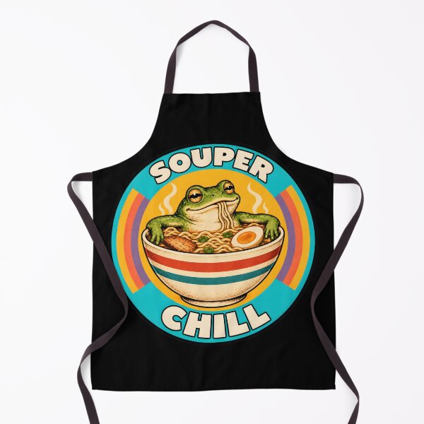 Item preview, Souper Chill Frog Eating Ramen Bowl Art designed and sold by MagicTheDog.